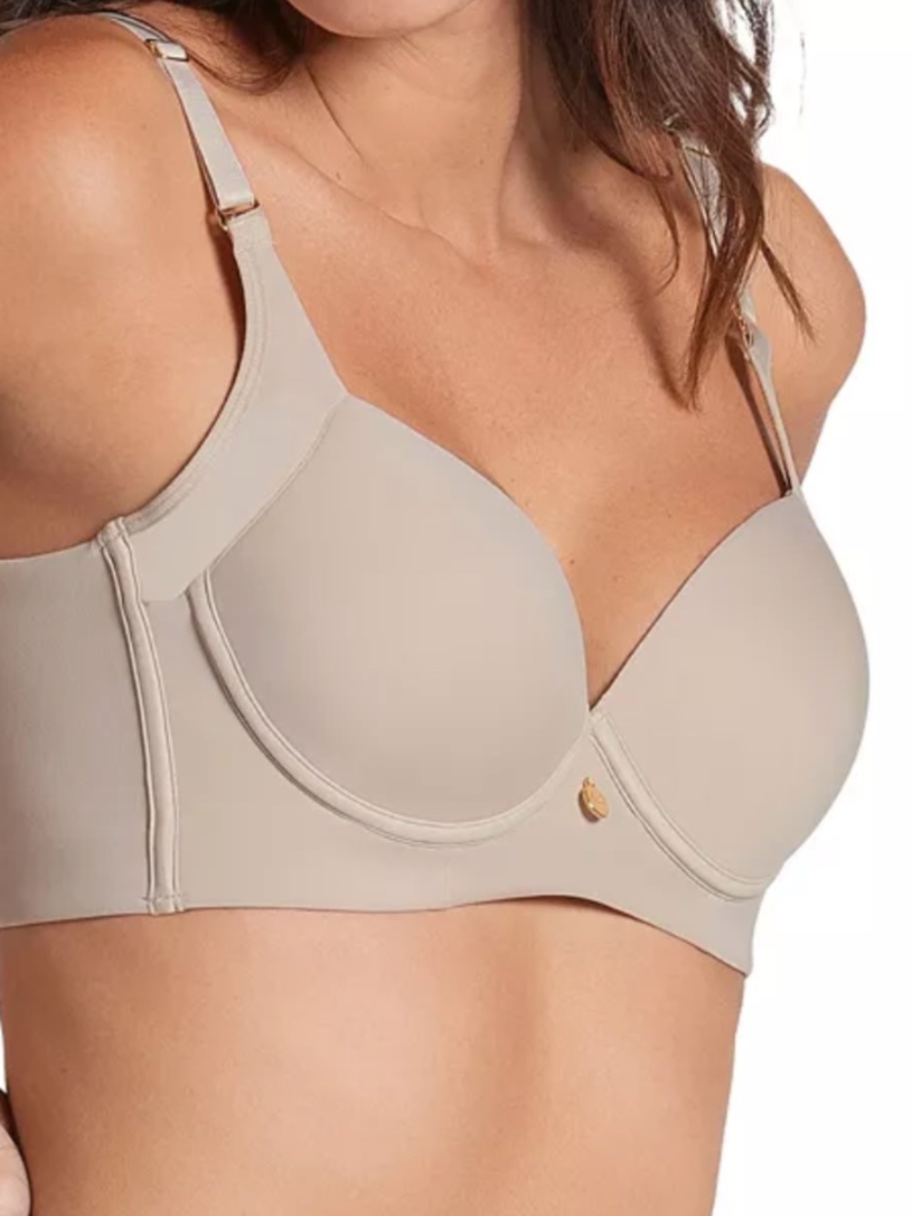 Leonisa Back Smoothing Bra with Soft Full Coverage Cups 40D- Light Beige NWT